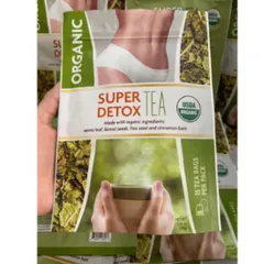 Trà super detox tea/ Detox Slimming tea của Mỹ / Trà thảo mộc Organic của Mỹ 1 gói 15 túi lọc nhỏ 30g