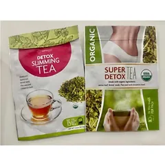 Trà super detox tea/ Detox Slimming tea của Mỹ / Trà thảo mộc Organic của Mỹ 1 gói 15 túi lọc nhỏ 30g