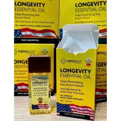  Dầu vàng Longevity Essential Oil Nanogize của Mỹ chai 21ml/ Dầu nóng massage dạng lăn 21ml của Mỹ