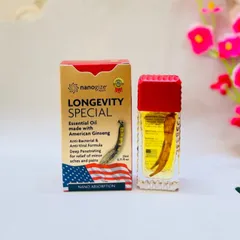 Dầu Sâm Longevity special nanogize của Mỹ 21ml/ Dầu nóng nhân sâm của Mỹ 1 chai 21ml