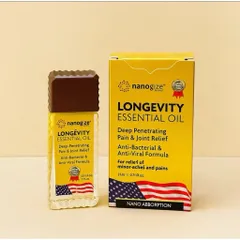  Dầu vàng Longevity Essential Oil Nanogize của Mỹ chai 21ml/ Dầu nóng massage dạng lăn 21ml của Mỹ