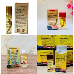  Dầu vàng Longevity Essential Oil Nanogize của Mỹ chai 21ml/ Dầu nóng massage dạng lăn 21ml của Mỹ