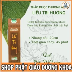 Nhang sạch thảo dược: LIỄU TRI HƯƠNG - Dài 2 tấc - Hộp 200 cây - Nhang Sạch Hương Trầm Bắc, Hương Quế  DƯƠNG KHOA SHOP