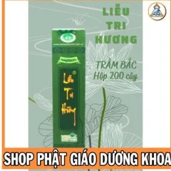 Nhang sạch thảo dược: LIỄU TRI HƯƠNG - Dài 2 tấc - Hộp 200 cây - Nhang Sạch Hương Trầm Bắc, Hương Quế  DƯƠNG KHOA SHOP