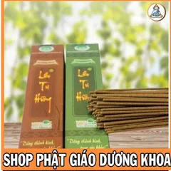 Nhang sạch thảo dược: LIỄU TRI HƯƠNG - Dài 2 tấc - Hộp 200 cây - Nhang Sạch Hương Trầm Bắc, Hương Quế  DƯƠNG KHOA SHOP
