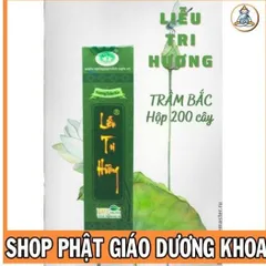 Nhang sạch thảo dược: LIỄU TRI HƯƠNG - Dài 2 tấc - Hộp 200 cây - Nhang Sạch Hương Trầm Bắc, Hương Quế  DƯƠNG KHOA SHOP