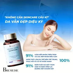ADVANCE WHITE GLUTATHION - Viên uống Hỗ trợ sáng da, chống oxy hóa – Hộp 60 viên - Pháp
