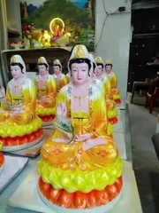 TƯỢNG QUAN ÂM MEN SỨ ĐÀI LOAN 8IN CAO 20CM - CỰC ĐẸP DT120