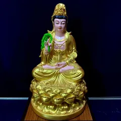 TƯỢNG QUAN ÂM MEN SỨ ĐÀI LOAN 8IN CAO 20CM - CỰC ĐẸP DT120
