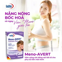 MENO-AVERT CALCIUM PLUS - Viên uống Hỗ trợ sức khỏe xương & nội tiết nữ - Hộp 45 viên - Pháp