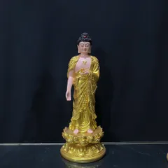 Tôn Tượng Tam Thánh Tây Phương Đứng 40cm Vàng Vẽ Siêu Đẹp