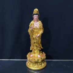 Tôn Tượng Tam Thánh Tây Phương Đứng 40cm Vàng Vẽ Siêu Đẹp