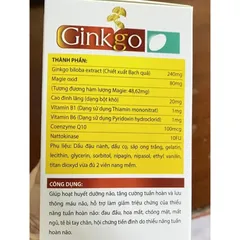 Ginkgo biloba 240mg Giúp hoạt huyết, tăng cường lưu thông máu, giảm đau đầu chóng mặt Hoạt huyết dưỡng não