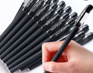 50 Bút bi mực gel ngòi 0.5mm Test2 màu đen mực đều nét chữ đẹp - BÚT CHÉP KINH SÁCH