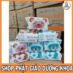 10 GÓI KHĂN ƯỚT AN TOÀN CHO BÉ DR.HIẾU 165G  DƯƠNG KHOA SHOP