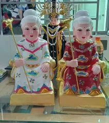 TÔN TƯỢNG BÀ CHÚA XỨ, BÀ CỐ HỶ  ĐẤT NUNG CAO 40CM 2 MÀU ĐỎ VÀ VÀNG