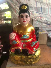 TÔN TƯỢNG BÀ CHÚA XỨ, BÀ CỐ HỶ  ĐẤT NUNG CAO 40CM 2 MÀU ĐỎ VÀ VÀNG