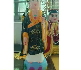TƯỢNG MẸ DIÊU TRÌ ĐỊA MẪU 42CM ĐẤT NUNG 3 MÀU DƯƠNG KHOA