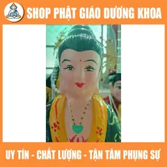 TƯỢNG MẸ DIÊU TRÌ ĐỊA MẪU 42CM ĐẤT NUNG 3 MÀU DƯƠNG KHOA