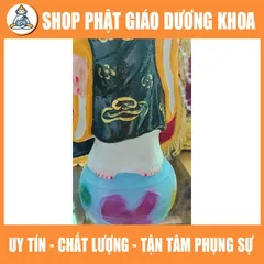 TƯỢNG MẸ DIÊU TRÌ ĐỊA MẪU 42CM ĐẤT NUNG 3 MÀU DƯƠNG KHOA