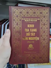 Kinh Địa Tạng Bìa Đỏ Cứng Ép Kim