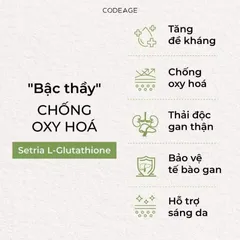 Liposomal Glutathione Codeage 500mg - Hỗ trợ thải độc gan, chống oxy hóa, cải thiện làn da sáng khỏe và đều màu