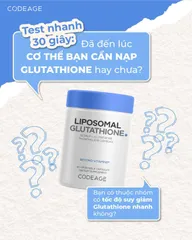 Liposomal Glutathione Codeage 500mg - Hỗ trợ thải độc gan, chống oxy hóa, cải thiện làn da sáng khỏe và đều màu