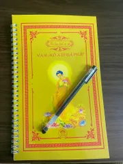 Tặng viết, Sổ Chép Kinh chữ mờ Cầu An BÌA TÍM CAO CẤP - CHEPCAUAN cực hay