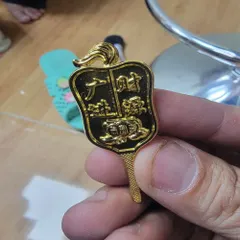 quạt ông địa mạ xi vàng đẹp