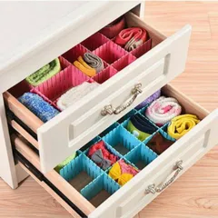 Combo 4 Tấm Vách Chia Ngăn Tủ (Loại Lớn). Bộ 4 vách chia ngăn kéo tủ thông minh bằng nhựa
