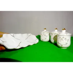 Án Ba-Bộ Ba Ly Chung Đại Bi- Có Nắp Hoa Sen Trắng cực đẹp
