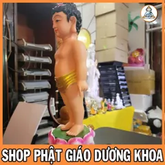 HOẢ TỐC, TƯỢNG PHẬT ĐẢN SANH CAO 40cm  VẺ MÀU ĐS09 cực đẹp