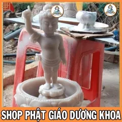 BỘ TƯỢNG ĐẢN SANH 16CM + CHẬU CỰC ĐẸP GIÁ SĨ CHO PHẬT TỬ  DƯƠNG KHOA SHOP 0398.142_241