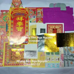 (Combo 10 bộ)Giấy cúng xe, cúng vong linh mùng 2-16 ÂL bộ lớn cực đẹp