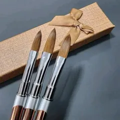 Cọ đắp bột Kolinsky cao cấp số 14-16 lông chồn 100% siêu ngậm nước không dính lông đắp móng bột siêu êm chuẩn hãng