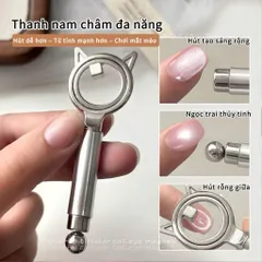 Nam Châm Vòng Tròn 3in1 Phiên Bản Nâng Cấp Có Tay Cầm Thiết Kế Tai Mèo Xinh Xắn Dễ Thao Tác Dùng Cho Sơn Mắt Mèo Nail