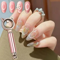 Nam Châm Vòng Tròn 3in1 Phiên Bản Nâng Cấp Có Tay Cầm Thiết Kế Tai Mèo Xinh Xắn Dễ Thao Tác Dùng Cho Sơn Mắt Mèo Nail