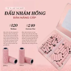 Bộ 50 Giấy Nhám Hồng Chia Ngăn Size 120/240 Phiên Bản Nâng Cấp Độ Bền Gấp 2 Lần Giúp Bộ Nail Gel Siêu Bền Chính Hãng