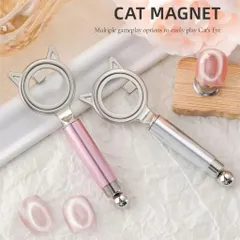 Nam Châm Vòng Tròn 3in1 Phiên Bản Nâng Cấp Có Tay Cầm Thiết Kế Tai Mèo Xinh Xắn Dễ Thao Tác Dùng Cho Sơn Mắt Mèo Nail
