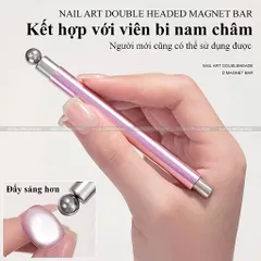 [ Mẫu mới ] Nam châm mắt mèo hai đầu kèm bi tròn phiên bản nâng cấp lực hút siêu mạnh - Nam châm mắt mèo mẫu HO.T