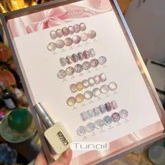 Set sơn mắt mèo Yuuja 24 màu mix nhũ cao cấp siêu sáng tặng kèm bảng màu chữ nhật cực xịn [ TÚ ANH NAIL ]