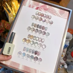 Set sơn mắt mèo Yuuja 24 màu mix nhũ cao cấp siêu sáng tặng kèm bảng màu chữ nhật cực xịn [ TÚ ANH NAIL ]