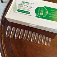 Móng úp Vinimay nhám sẵn phom hạt gạo dài V16 hộp 480 móng đủ 12 size form chuẩn chính hãng mã HOT [ TÚ ANH NAIL ]