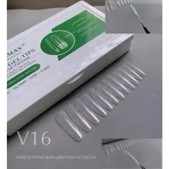 Móng úp Vinimay nhám sẵn phom hạt gạo dài V16 hộp 480 móng đủ 12 size form chuẩn chính hãng mã HOT [ TÚ ANH NAIL ]