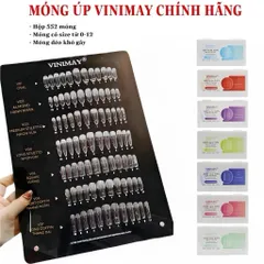 Móng úp Vinimay nhám sẵn phom hạt gạo dài V16 hộp 480 móng đủ 12 size form chuẩn chính hãng mã HOT [ TÚ ANH NAIL ]