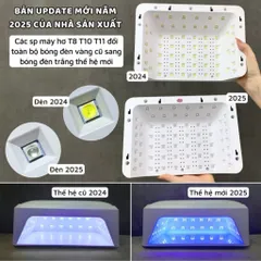 Máy Hơ Gel SNRQI T8 Chính Hãng 72W 60 Bóng LED/ UV Hơ Mạnh , Khoang Rộng Có Đệm Kê Tay ( Bảo Hành Chính Hãng )