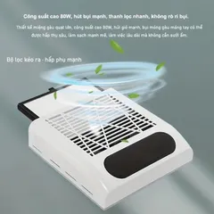 [ LOẠI 1 HÚT KHOẺ ] Máy hút bụi Nail BQ-858 công suất 80w hút cực mạnh thiết kế sang xịn đủ bộ [ BẢO HÀNH ĐẦY ĐỦ ]