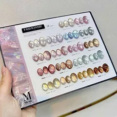 Set Sơn Mắt Mèo Cực Quang Ánh Nước 18-19 Màu FASHIONSIR Cao Cấp Hiệu Ứng Siêu Lung linh Bắt Sáng [ Tặng Bảng Màu Xịn ]
