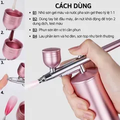 Máy phun ombre siêu nhanh thế hệ mới phun ombre siêu nhanh đều đẹp cho thợ nail hàng chuẩn