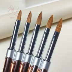 Cọ đắp móng bột Kolinsky lông chồn xịn siêu ngậm nước không dính bột đắp móng siêu êm số 16